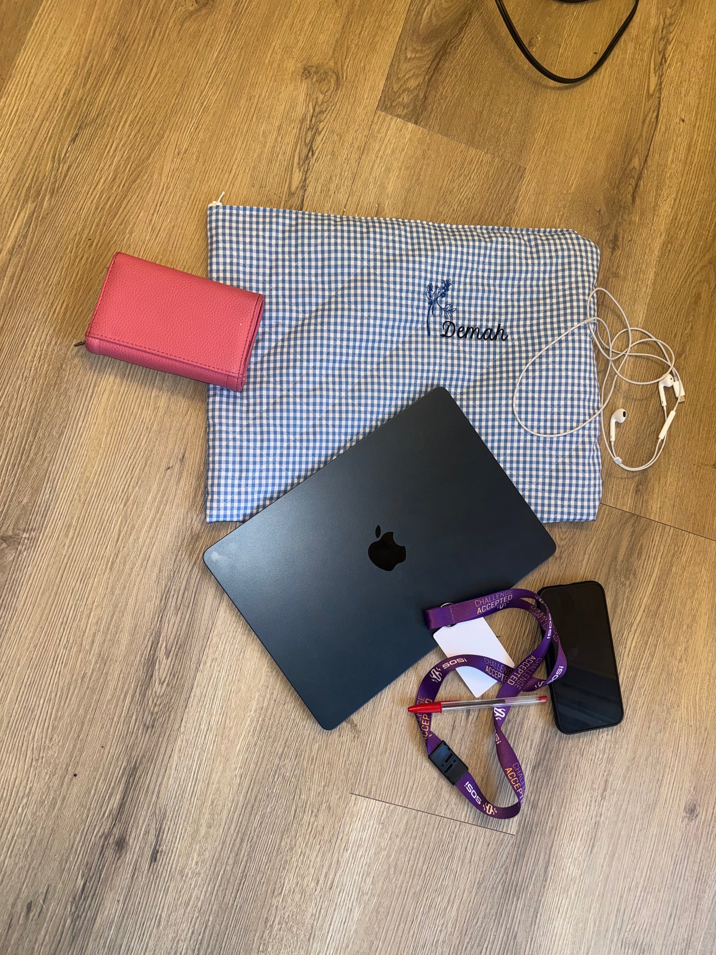 Gingham computer case